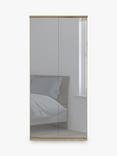 John Lewis Elstra 100cm Wardrobe with Mirrored Hinged Doors, Mirror/Bianco Oak