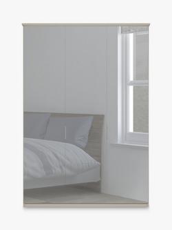 John Lewis Elstra 150cm Wardrobe with Mirrored Hinged Doors - view 2, Mirror/Pebble Grey