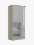 John Lewis Elstra 100cm Wardrobe with Mirrored Hinged Doors