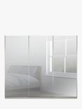 John Lewis Elstra 250cm Wardrobe with Mirrored Sliding Doors, Pebble Grey