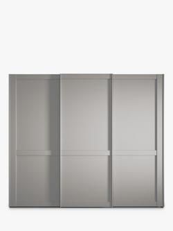 John Lewis Marlow 250cm Sliding Door Wardrobe - view 2, Pebble Grey