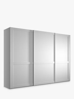 John Lewis Marlow 300cm Sliding Door Wardrobe, Off White