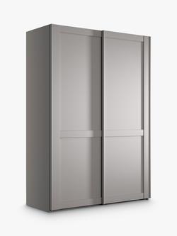 John Lewis Marlow 150cm Sliding Door Wardrobe, Pebble Grey