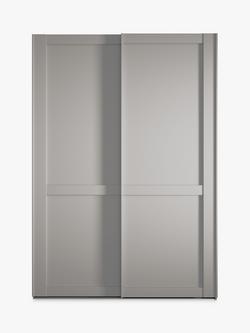 John Lewis Marlow 150cm Sliding Door Wardrobe - view 2, Pebble Grey