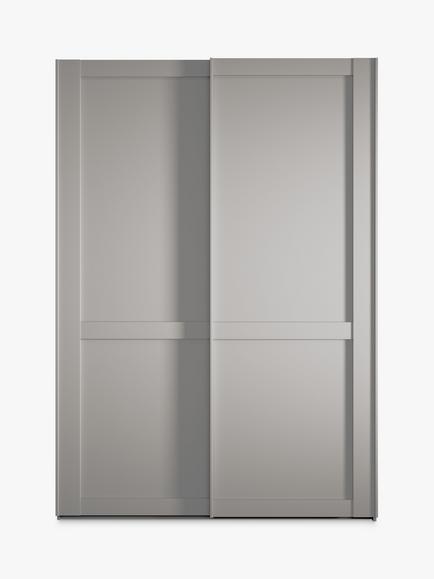 John Lewis Marlow 150cm Sliding Door Wardrobe - view 2, Pebble Grey