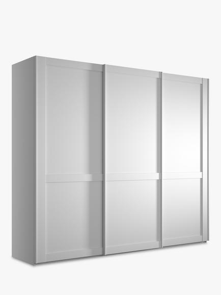 John Lewis Marlow 250cm Sliding Door Wardrobe, White