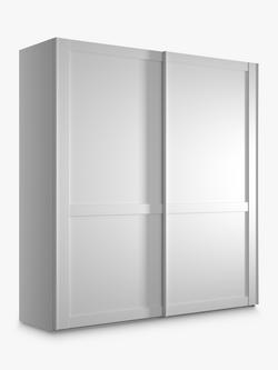 John Lewis Marlow 200cm Sliding Door Wardrobe, Off White