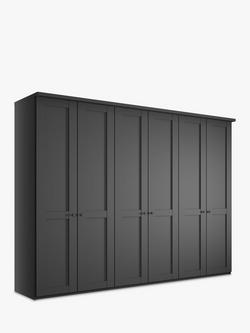 John Lewis Marlow 300cm Hinged Wardrobe, Graphite
