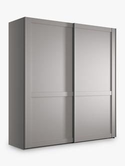 John Lewis Marlow 200cm Sliding Door Wardrobe, Pebble Grey