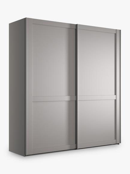 John Lewis Marlow 200cm Sliding Door Wardrobe, Pebble Grey