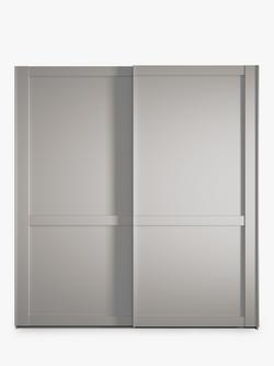 John Lewis Marlow 200cm Sliding Door Wardrobe - view 2, Pebble Grey
