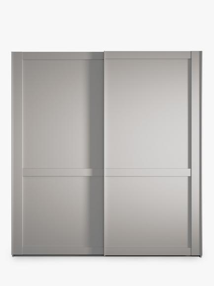 John Lewis Marlow 200cm Sliding Door Wardrobe - view 2, Pebble Grey