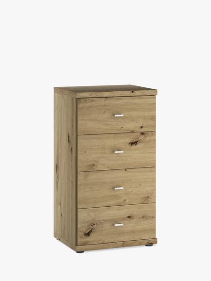 John Lewis Elstra 4 Drawer Chest of Drawers, Bianco Oak