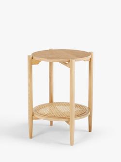 John Lewis Stacked Cane Side Table, Natural, Natural