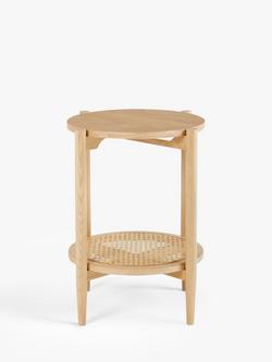 John Lewis Stacked Cane Side Table, Natural - view 2, Natural
