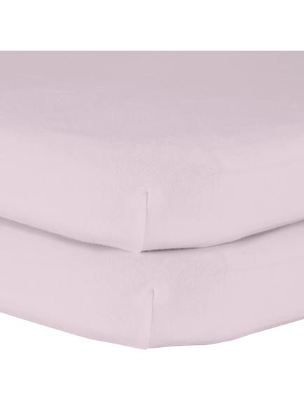 John Lewis GOTS Organic Cotton Fitted Bedside Crib Sheet, Pack of 2, 50 x 83cm, Pink