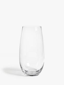John Lewis Bullet Glass Vase, H27cm, Clear, Clear