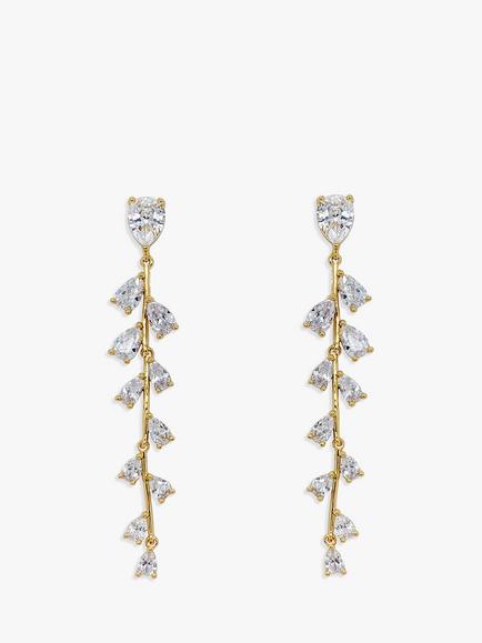 Ivory & Co. Willow Drop Earrings, Gold, Gold