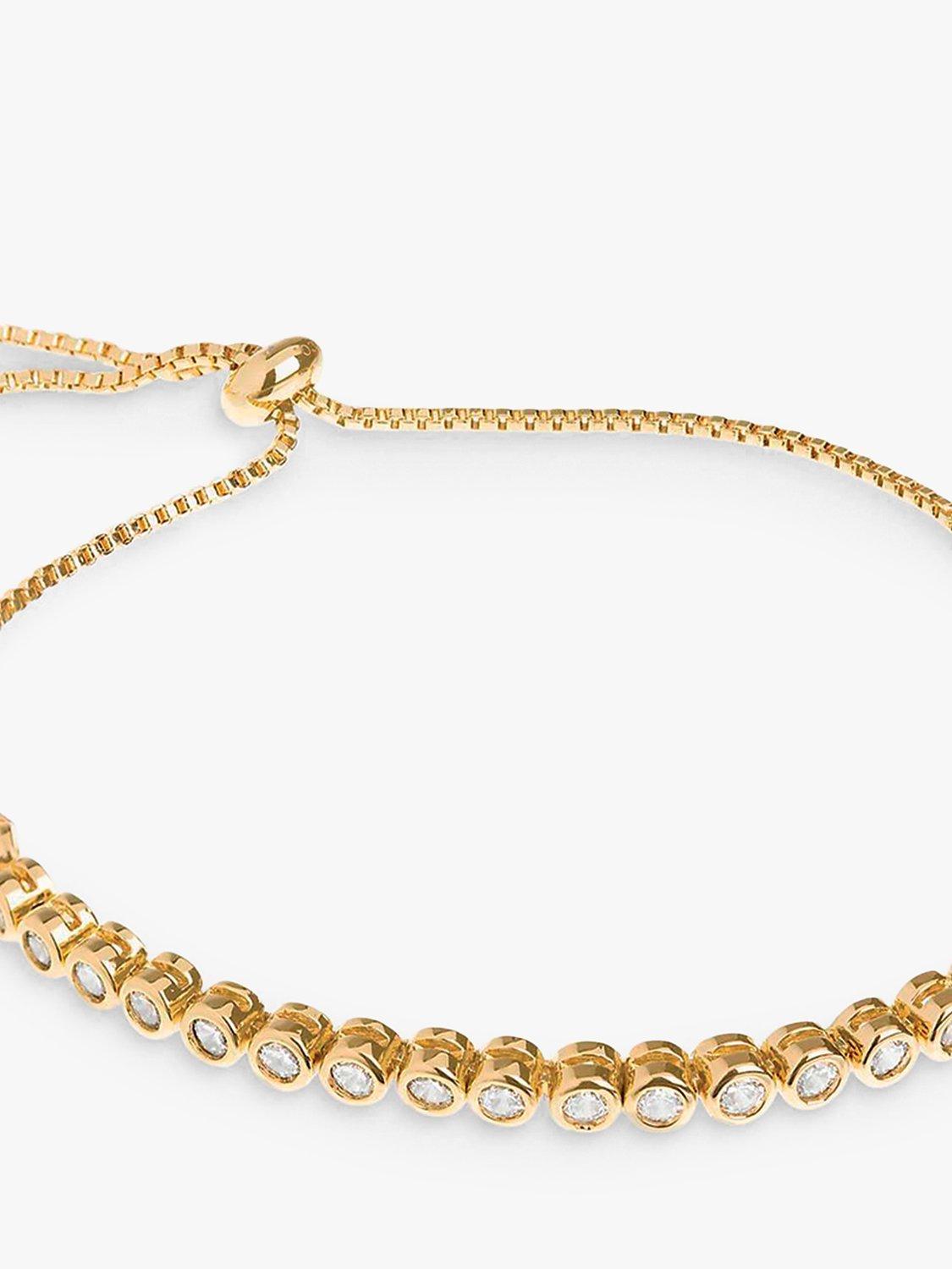 Product image 2 of 4, which shows Ivory & Co. Tivoli Tennis Chain Bracelet, Gold