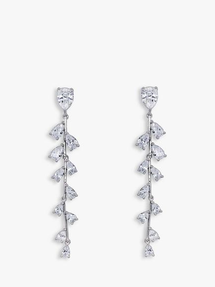 Ivory & Co. Willow Drop Earrings, Silver, Silver
