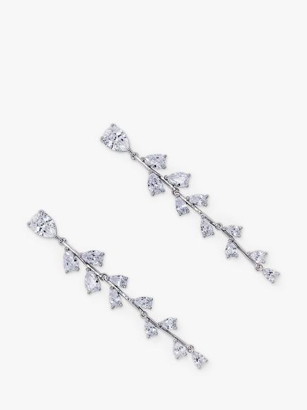 Ivory & Co. Willow Drop Earrings, Silver - view 2, Silver