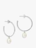 Claudia Bradby Pearl Drop Hoop Earrings