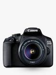 Canon EOS 2000D Digital SLR Camera with 18-55mm III DC Lens, 1080p Full HD, 24.1MP, Wi-Fi, NFC, Optical Viewfinder, 3" LCD Screen, Black