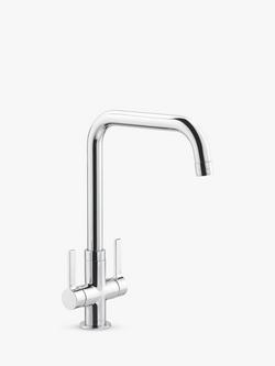 John Lewis Quad 2 Lever Kitchen Mixer Tap, Polished Chrome