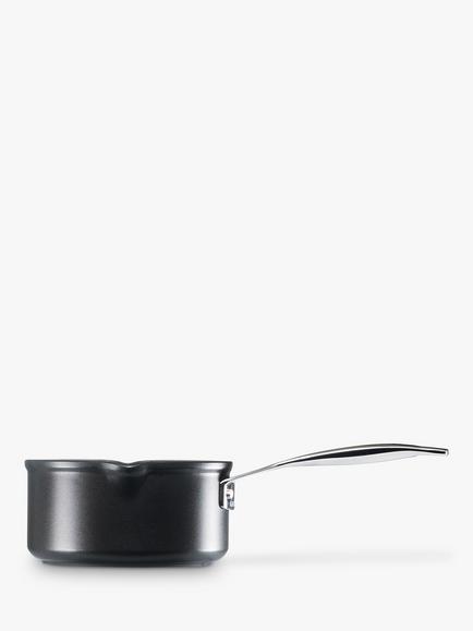 Le Creuset Toughened Non-Stick Milk Pan, 16cm - view 2, Black