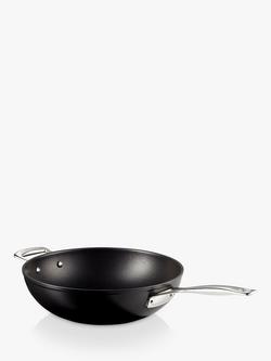 Le Creuset Toughened Non-Stick Stir Fry Wok, 30cm, Black