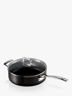 Le Creuset Toughened Non-Stick Saute Pan & Lid, 26cm, Black