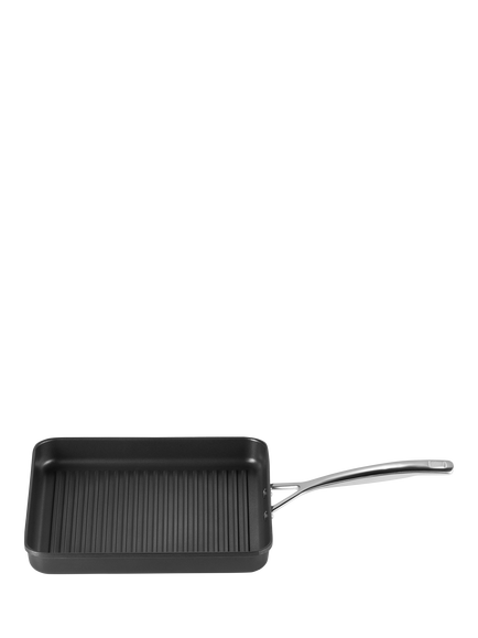 Le Creuset Toughened Non-Stick Square Grill Pan, 28cm - view 2, Black