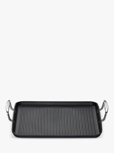 Le Creuset Toughened Non-Stick Rectangular Grill Pan, 35cm, Black