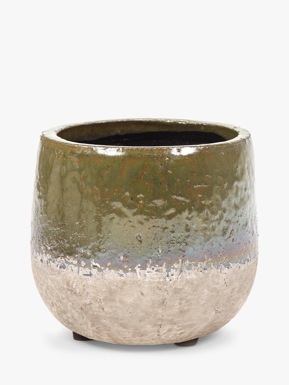 Serax Ceramic Dip Glaze Plant Pot, Extra Small, Green