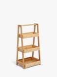 John Lewis Bamboo 3 Tier Bathroom Caddy, Large