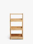 John Lewis Bamboo 3 Tier Bathroom Caddy, Large