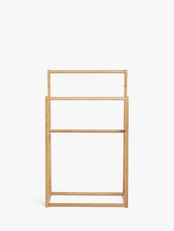 John Lewis Bamboo Towel Stand - view 2, Natural