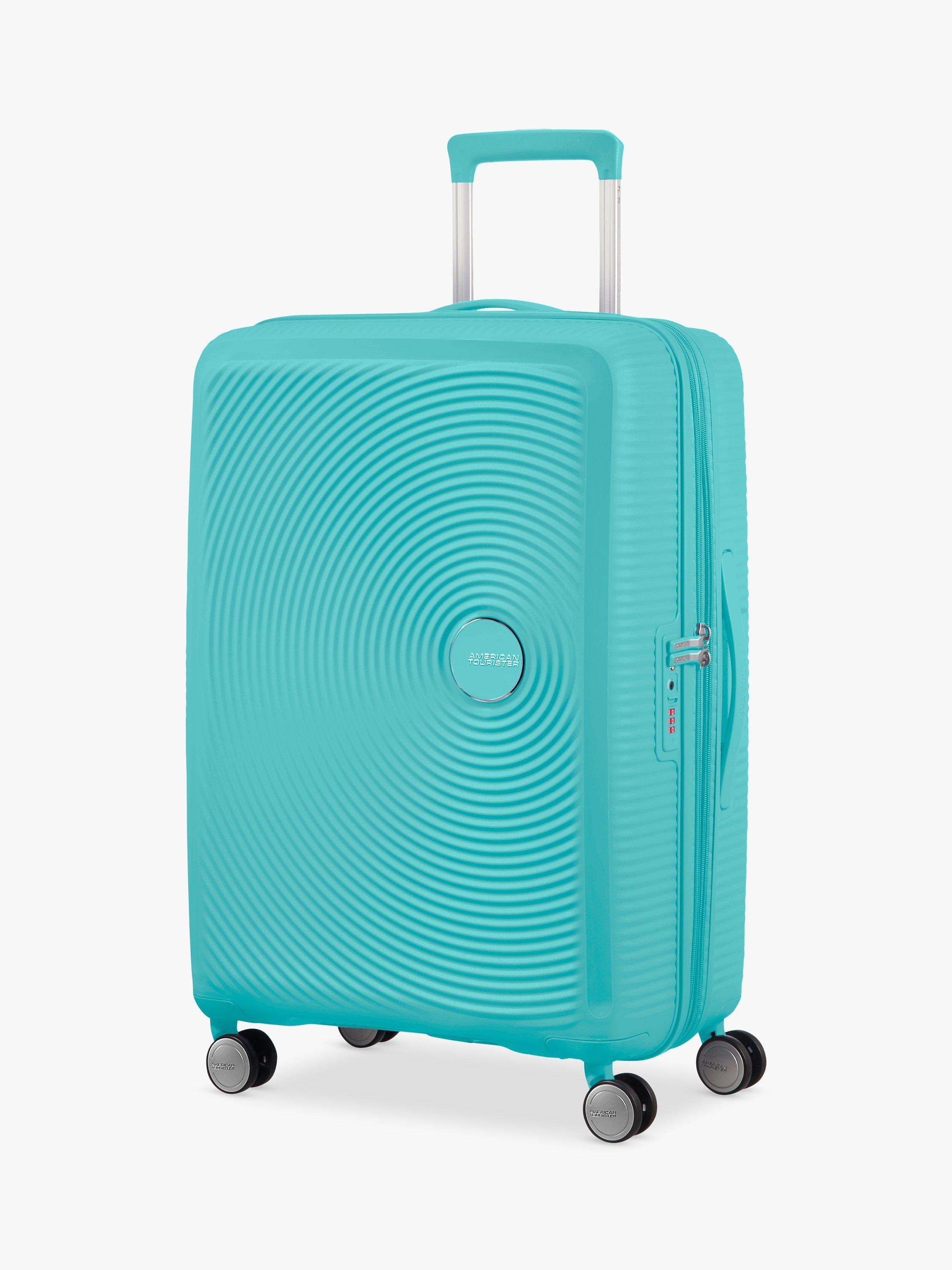 American Tourister Soundbox 4-Spinner Wheel 67cm Medium Suitcase, Poolside Blue