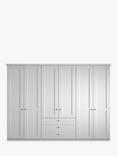 John Lewis Marlow 300cm Hinged Door Wardrobe with 3 Drawers, Off White