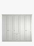 John Lewis Marlow 250cm Hinged Door Wardrobe with 3 Drawers, Off White