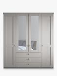 John Lewis Marlow 200cm Hinged Door Wardrobe with Mirrors & 3 Drawers