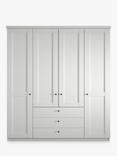 John Lewis Marlow 200cm Hinged Door Wardrobe with 3 Drawers, Off White