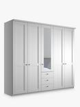 John Lewis Marlow 250cm Hinged Door Wardrobe with Mirror & 3 Drawers