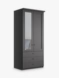 John Lewis Marlow 100cm Hinged Wardrobe with Left Mirror & 3 Drawers