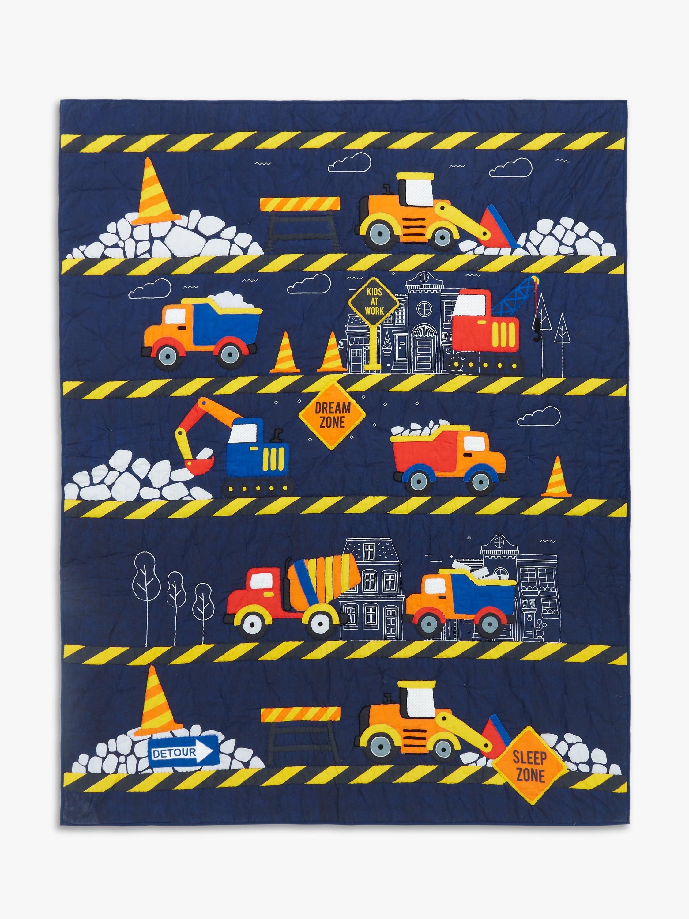 little home at John Lewis Construction Quilted Bedspread, Multi