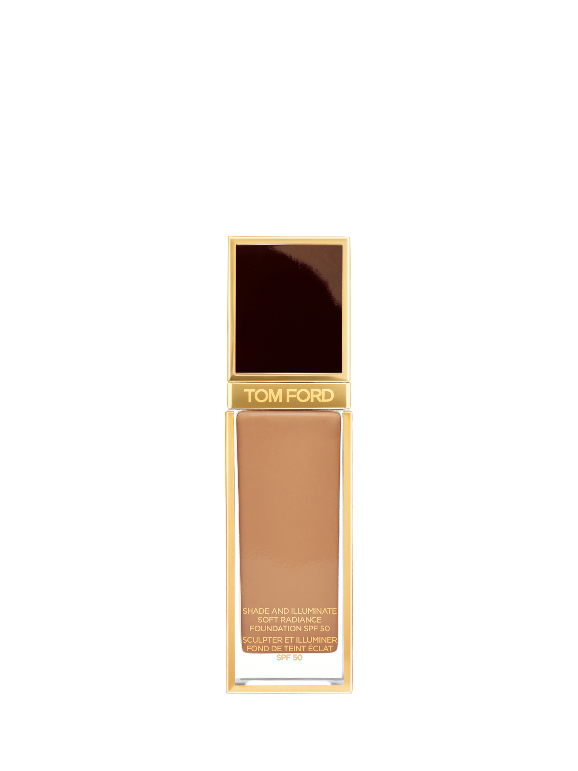 Product image 1 of 3, which shows TOM FORD Shade & Illuminate Soft Radiance Foundation SPF 50, 9.5 Warm Almond