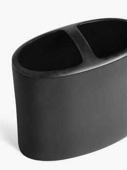 John Lewis Matt Finish Toothbrush Holder - view 2, Black