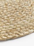 John Lewis Round Jute Placemats, Set of 2, Natural