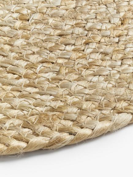 John Lewis Woven Jute Round Placemats, Set of 2, Natural - view 2, Natural