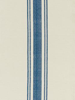 John Lewis Striped Cotton Table Runner, 250cm, Navy/Natural - view 2, Natural Base With Navy Stripe